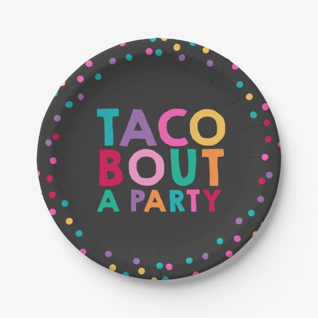 Fiesta Birthday Paper Plate 7" Taco Bout A Party (Front)