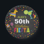 Fiesta Birthday Paper Plate - Customize Name/Year<br><div class="desc">Perfect Item to Compliment any Birthday Fiesta!</div>
