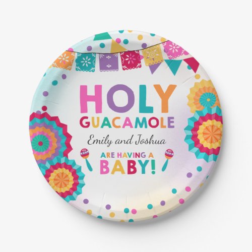 Fiesta Birthday Paper Plate Holy Guacamole Party