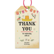 Fiesta Birthday Party Gift Tags