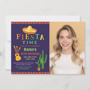 Fiesta Birthday Party Invite Mexican Hat Mexico