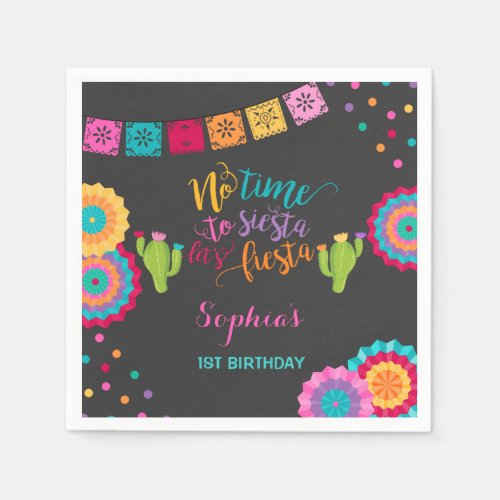 Fiesta Birthday Party Napkin Mexican Fiesta Party