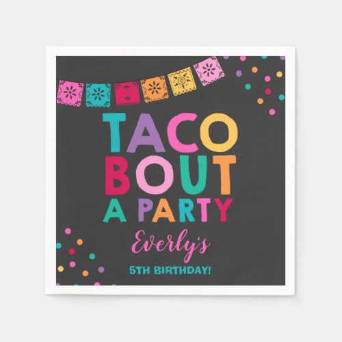 Fiesta Birthday Party Napkin Taco Bout A Party