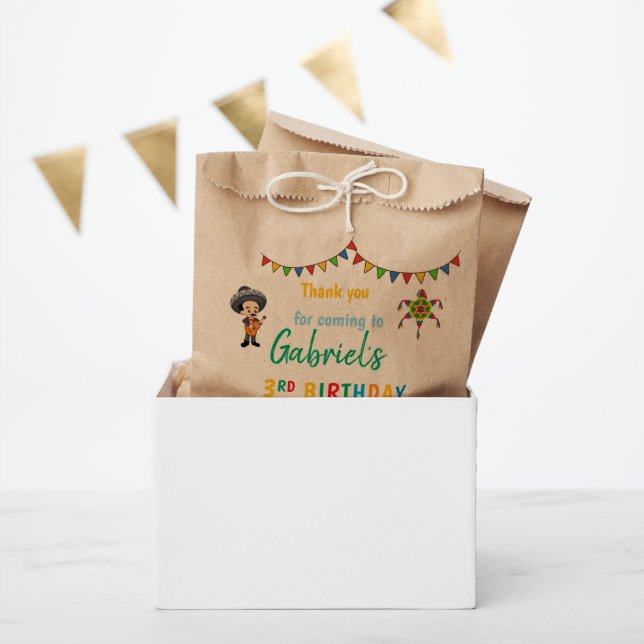 Fiesta birthday thank you party favor bag (Party)