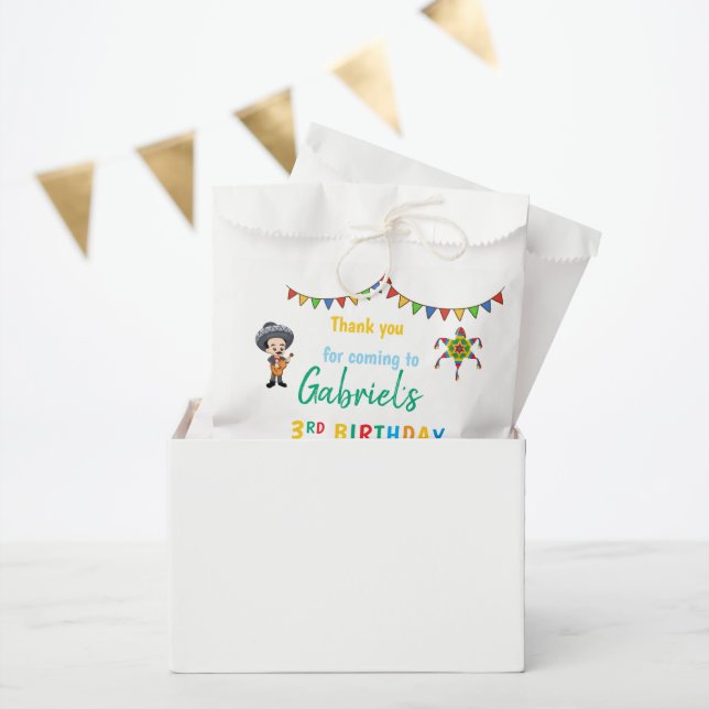Fiesta birthday thank you party favor bag (Party)