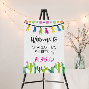 Fiesta Birthday, Welcome Sign Foam Board