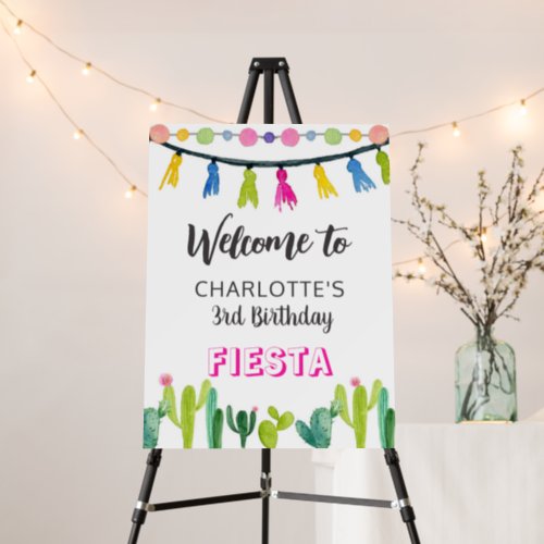 Fiesta Birthday Welcome Sign Foam Board