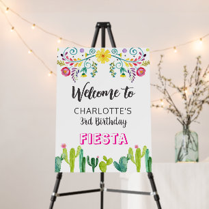 Fiesta Birthday, Welcome Sign Foam Board