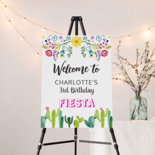 Fiesta Birthday Welcome Sign Foam Board