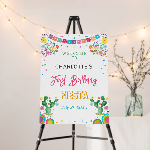 Fiesta Birthday, Welcome Sign Foam Board