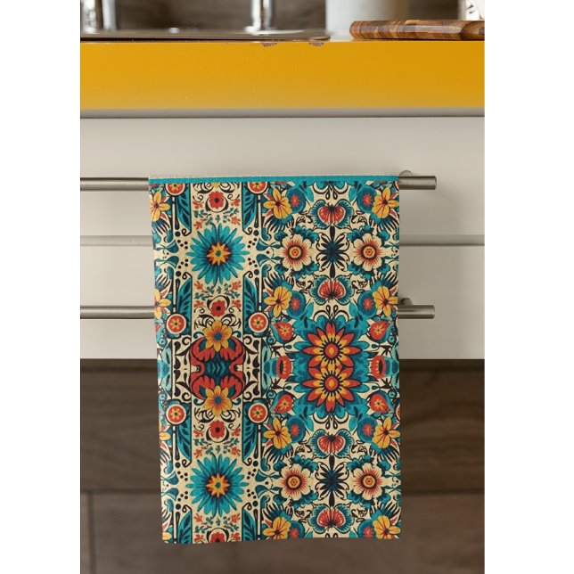 Fiesta Blooms, customizable Kitchen Towel (Creator Uploaded)