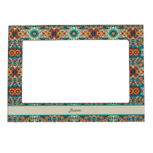 Fiesta Blooms, customizable Magnetic Frame