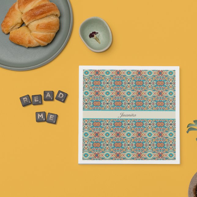 Fiesta Blooms, customizable Napkins (Creator Uploaded)