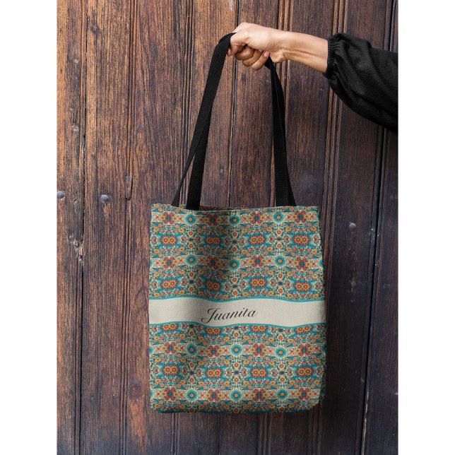Fiesta Blooms, customizable Tote Bag (Creator Uploaded)