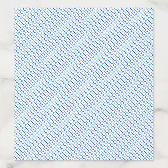 Fiesta Blue Dots Wedding Envelope Liner (Design)
