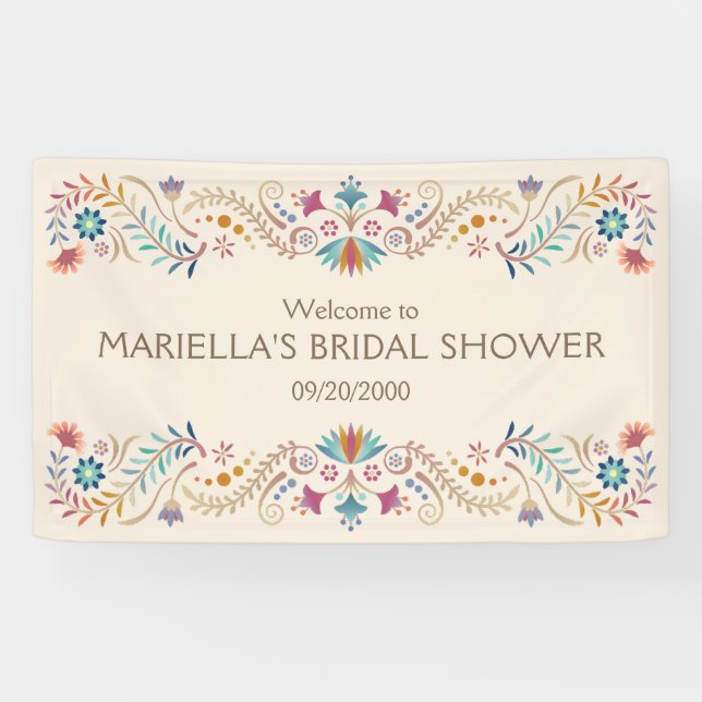 Fiesta Boho Birthday Shower Wedding Banner (Horizontal)
