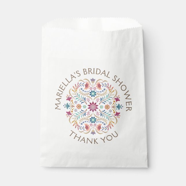 Fiesta Boho Birthday Shower Wedding Favor Bag (Front)