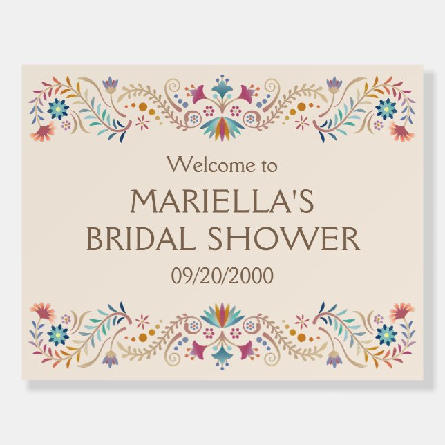 Fiesta Boho Birthday Shower Wedding Foam Board (Front)