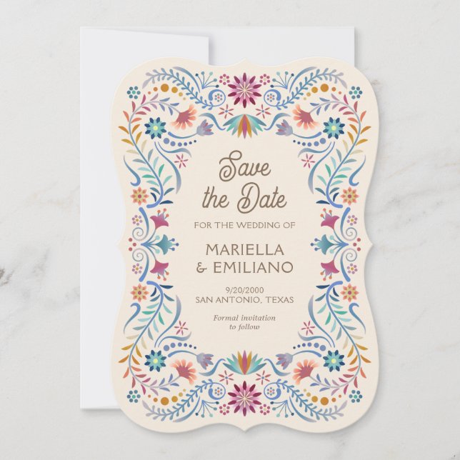 Fiesta Boho Quinceañera Wedding Save the Date (Front)