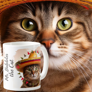 Fiesta border around your Funny Cat photo on Coffee Mug