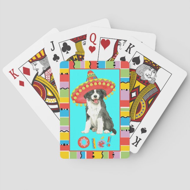 Fiesta Border Collie Poker Cards (Back)