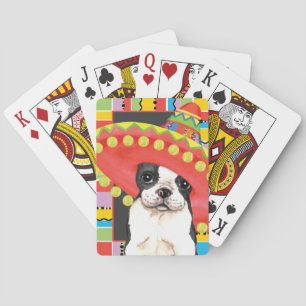 Fiesta Boston Terrier Poker Cards