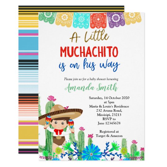 Fiesta Boy Baby Shower Invitation Boy Zazzle Com