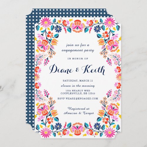 Fiesta Bridal Engagement  Invitation