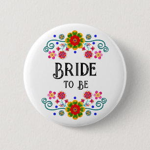 Fiesta Bridal Party Button