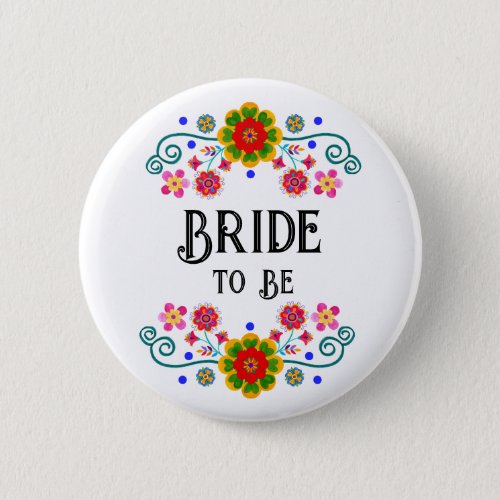 Fiesta Bridal Party Button