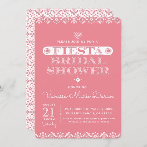 Fiesta Bridal Shower Custom Editable Design Save T Save The Date