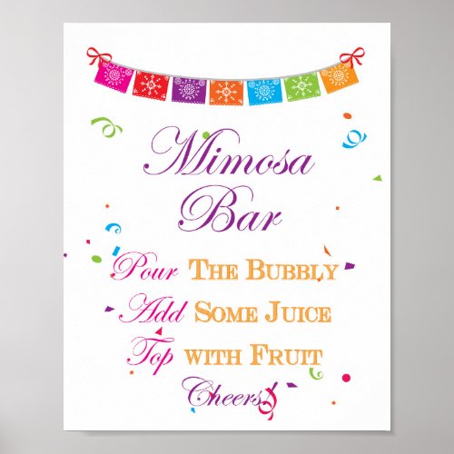 Fiesta Bridal Shower Game Sign 8x10