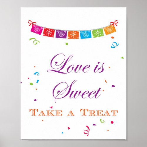 Fiesta Bridal Shower Game Sign 8x10