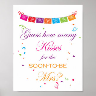 Fiesta Bridal Shower Game Sign 8x10