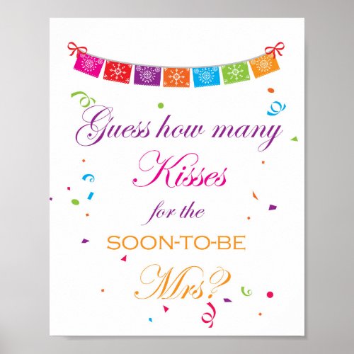 Fiesta Bridal Shower Game Sign 8x10