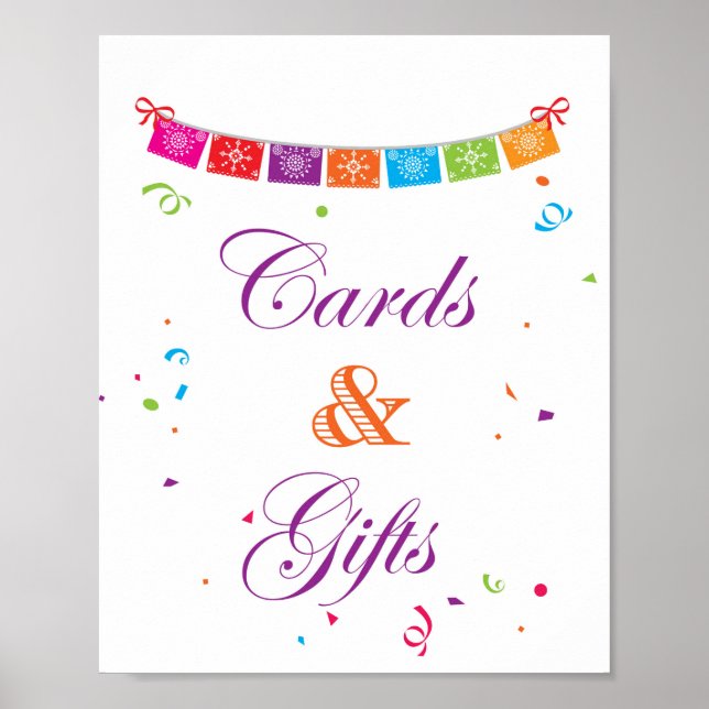 Fiesta Bridal Shower Game Sign 8x10 (Front)