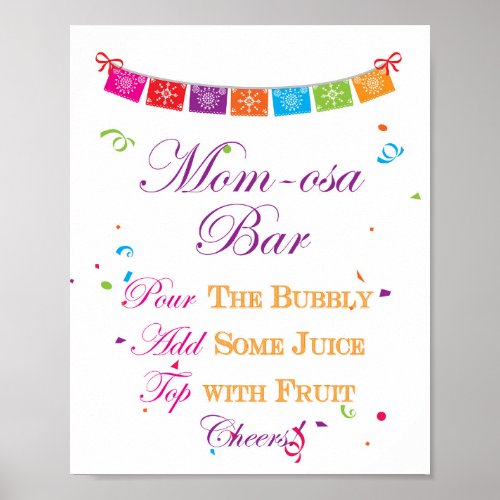 Fiesta Bridal Shower Game Sign 8x10