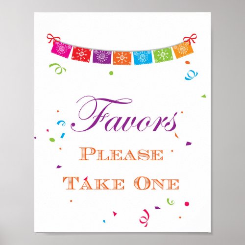 Fiesta Bridal Shower Game Sign 8x10