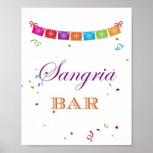 Fiesta Bridal Shower Game Sign 8x10