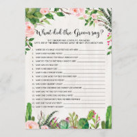 Fiesta Bridal Shower Game What Did Groom Say