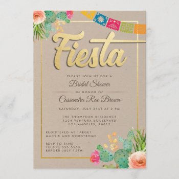 Fiesta Bridal Shower Invitation by party_depot at Zazzle