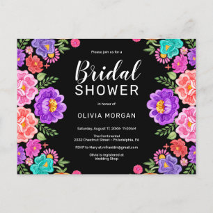Fiesta Bridal Shower Invitation Postcard