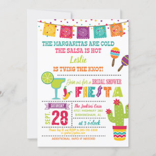 Fiesta Bridal Shower Invitation - White - 2