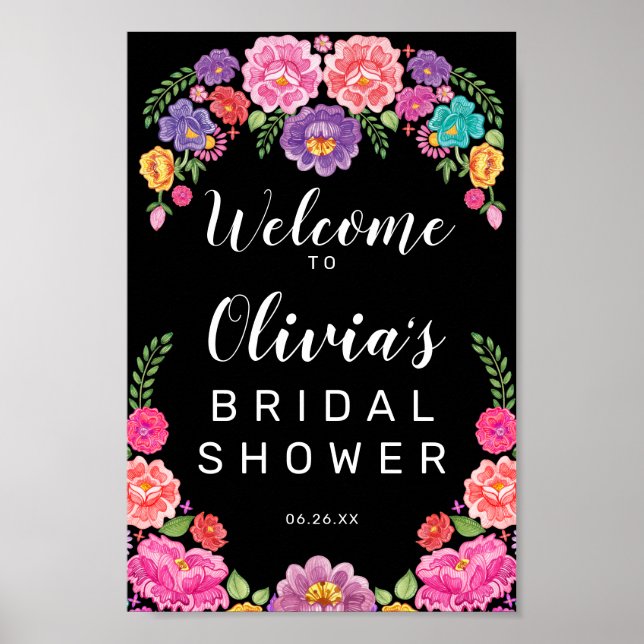 Fiesta Bridal Shower Welcome Sign (Front)