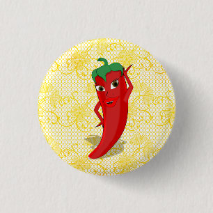 Fiesta Bridal Shower With Red Hot Pepper Diva Button