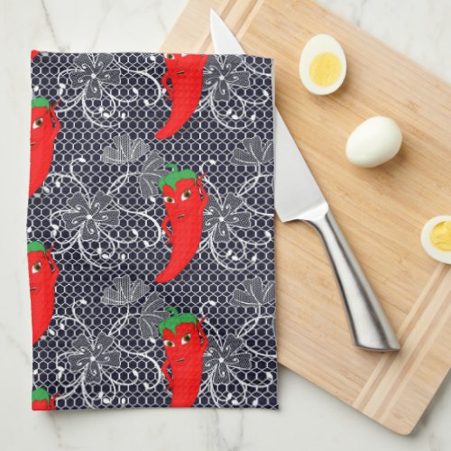 Fiesta Bridal Shower With Red Hot Pepper Diva Kitchen Towel