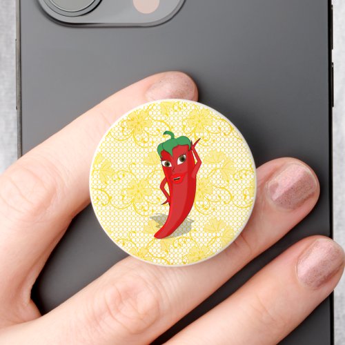 Fiesta Bridal Shower With Red Hot Pepper Diva PopSocket