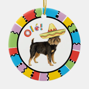 Fiesta Brussels Griffon Ceramic Ornament