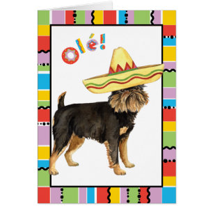 Fiesta Brussels Griffon Greeting Card