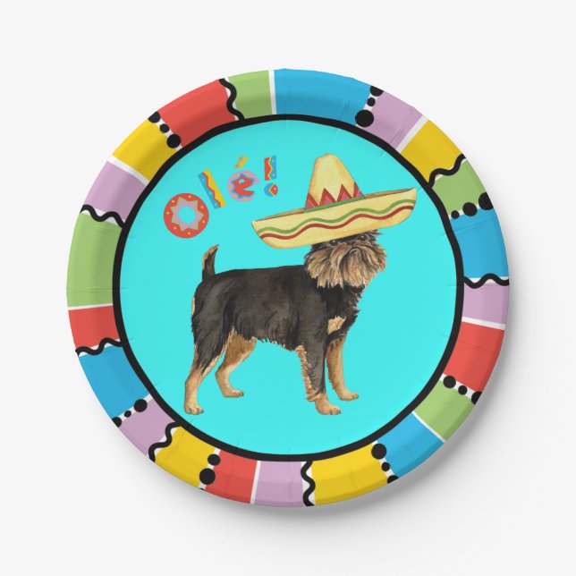 Fiesta Brussels Griffon Paper Plates (Front)